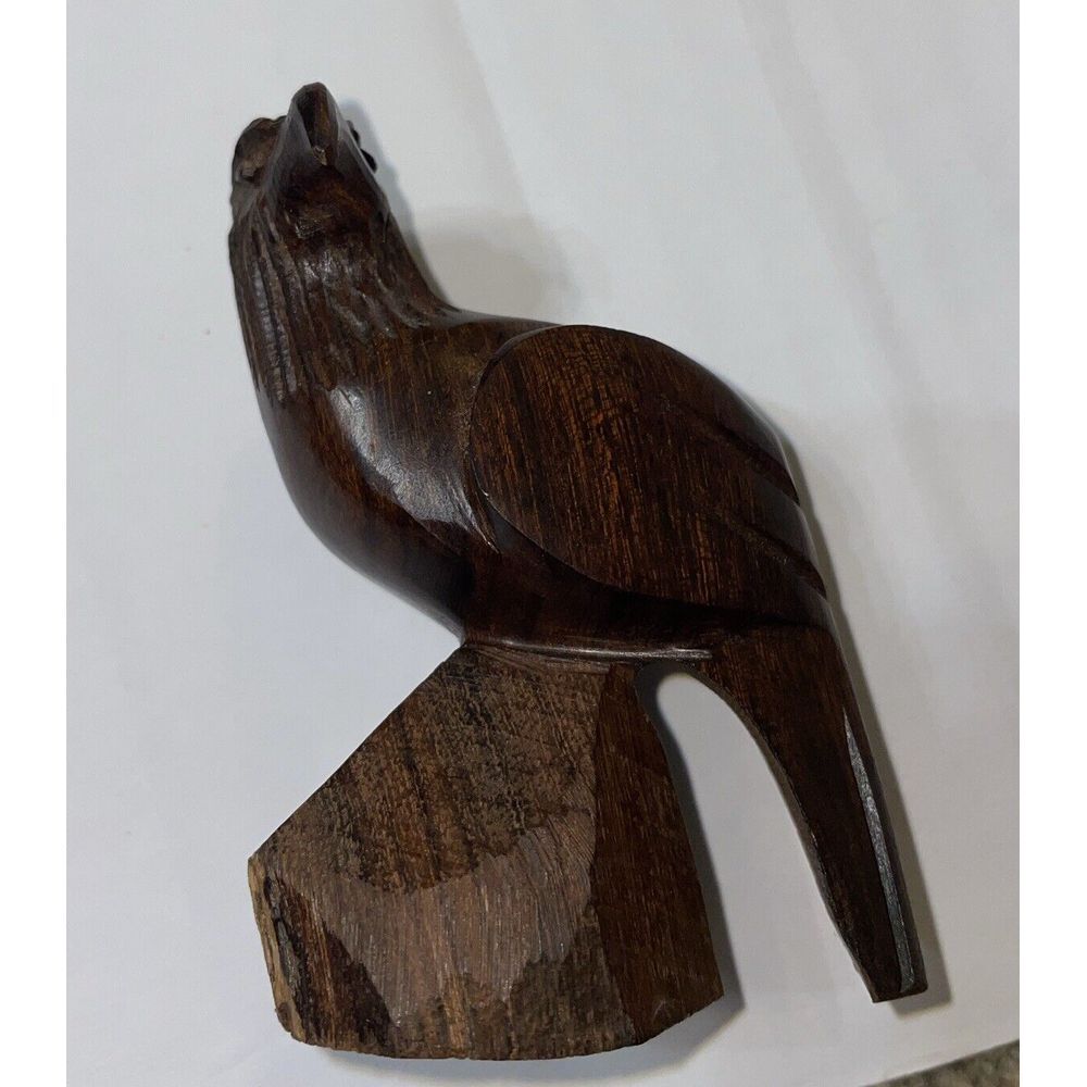 Vintage Wood‎ Bald Eagle Figurine Figure - 3-1/4" Tall
